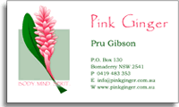 Pink Ginger Business Card Back