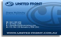 United Front Business Card Front